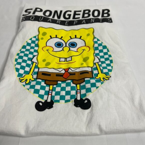 Nikelodeon SpongeBob SquarePants White Short Sleeve Tshirt Adult Medium - Picture 2 of 5